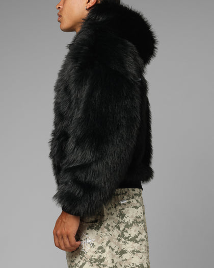 Loiter Eastern Bloc Fur Jacket Black
