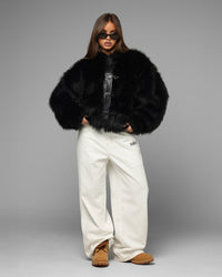 Loiter Eastern Bloc Fur Jacket Black