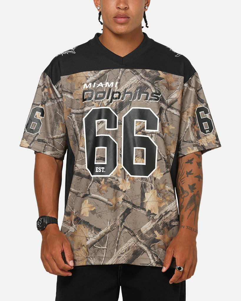 Majestic Athletic Miami Dolphins Mesh Oversized T-Shirt Khaki