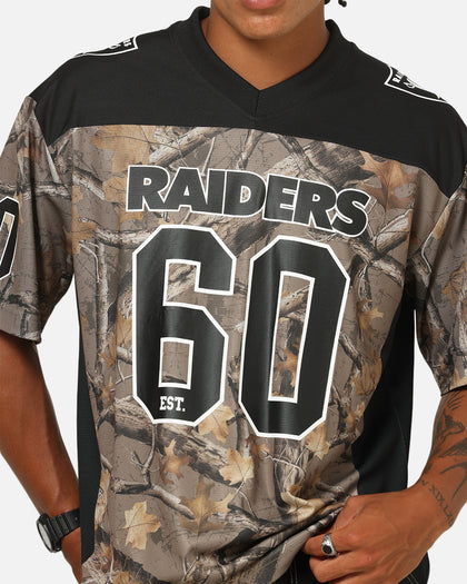Majestic Athletic Las Vegas Raiders Mesh Oversized T-Shirt Khaki Forest Camo
