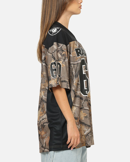 Majestic Athletic Las Vegas Raiders Mesh Oversized T-Shirt Khaki Forest Camo