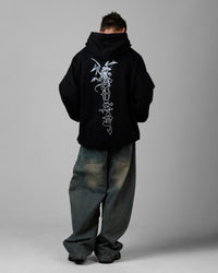 Loiter X Yu-Gi-Oh! Kaiba Blue Eyes Hoodie Black