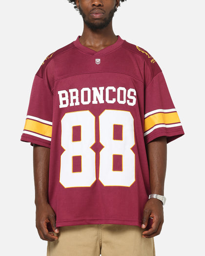 Bleacher Athletic Brisbane Broncos NRL Gridiron Mesh Jersey Official Team Color