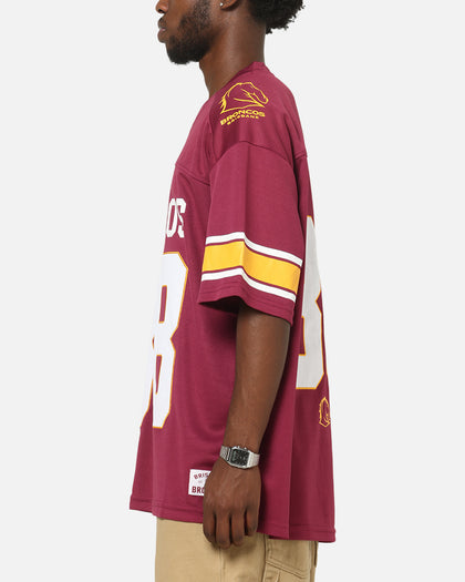 Bleacher Athletic Brisbane Broncos NRL Gridiron Mesh Jersey Official Team Color