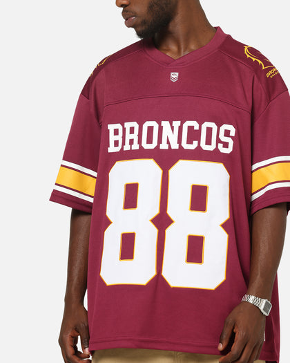 Bleacher Athletic Brisbane Broncos NRL Gridiron Mesh Jersey Official Team Color