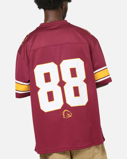 Bleacher Athletic Brisbane Broncos NRL Gridiron Mesh Jersey Official Team Color