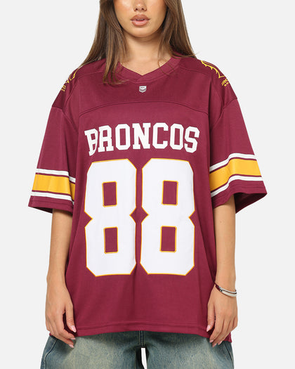 Bleacher Athletic Brisbane Broncos NRL Gridiron Mesh Jersey Official Team Color