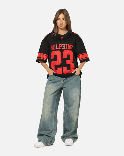 Bleacher Athletic Dolphins NRL Gridiron Mesh Jersey Official Team Color