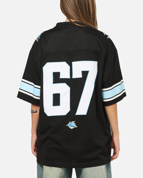 Bleacher Athletic Cronulla-Sutherland Sharks NRL Gridiron Mesh Jersey Official Team Color