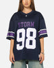 Bleacher Athletic Melbourne Storm NRL Gridiron Mesh Jersey Official Team Color