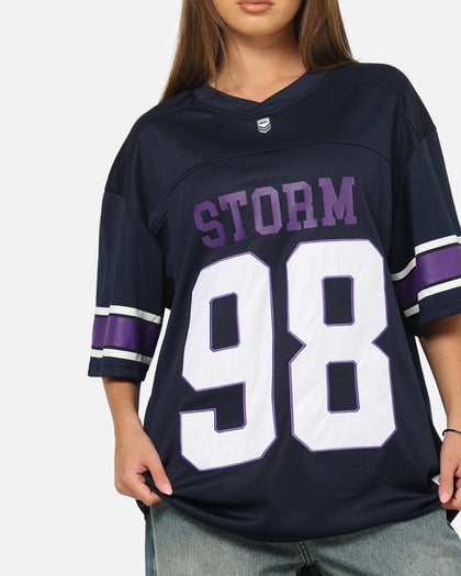 Bleacher Athletic Melbourne Storm NRL Gridiron Mesh Jersey Official Team Color
