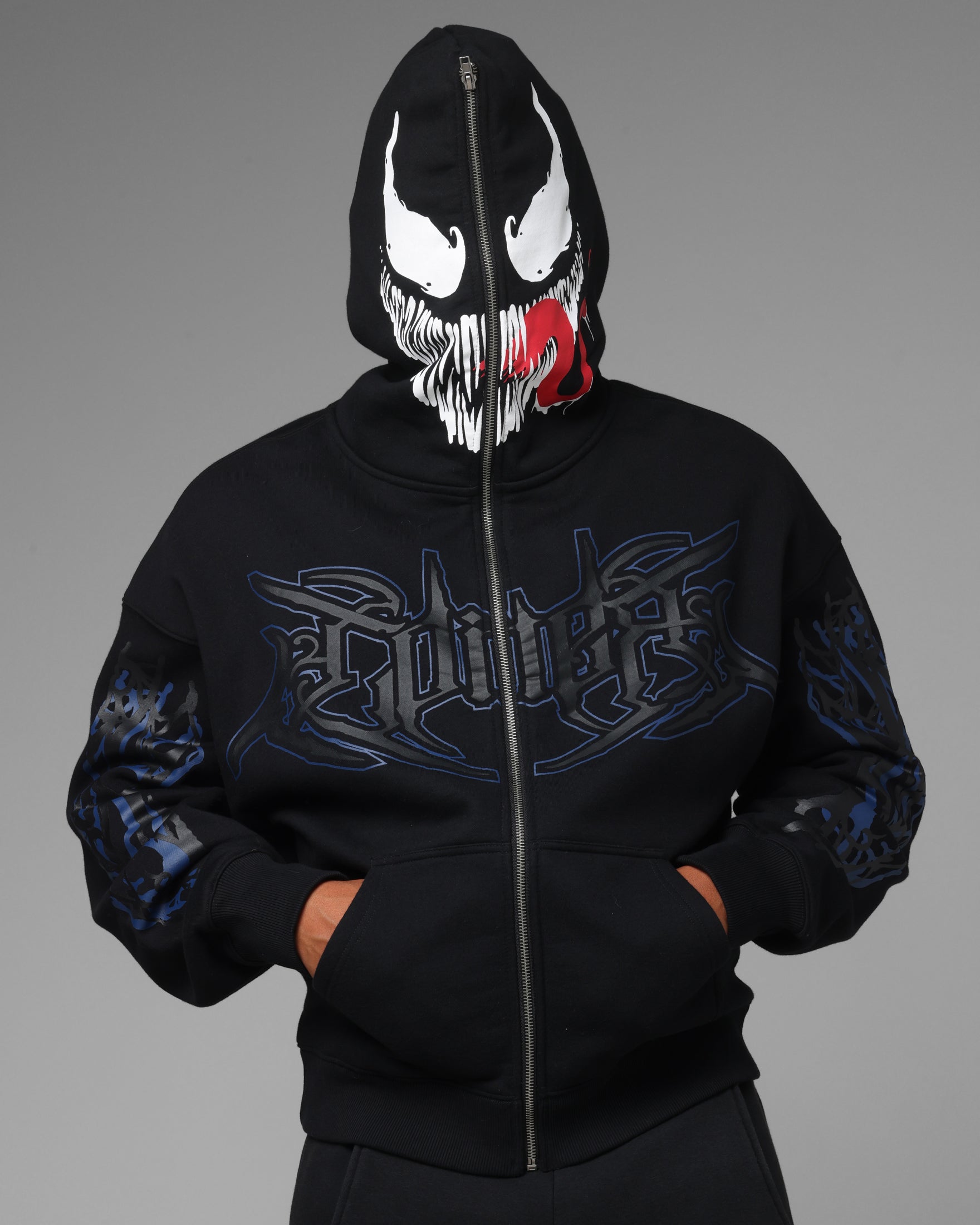 Loiter Marvel Venom Zip Through Hoodie Black | Culture Kings NZ
