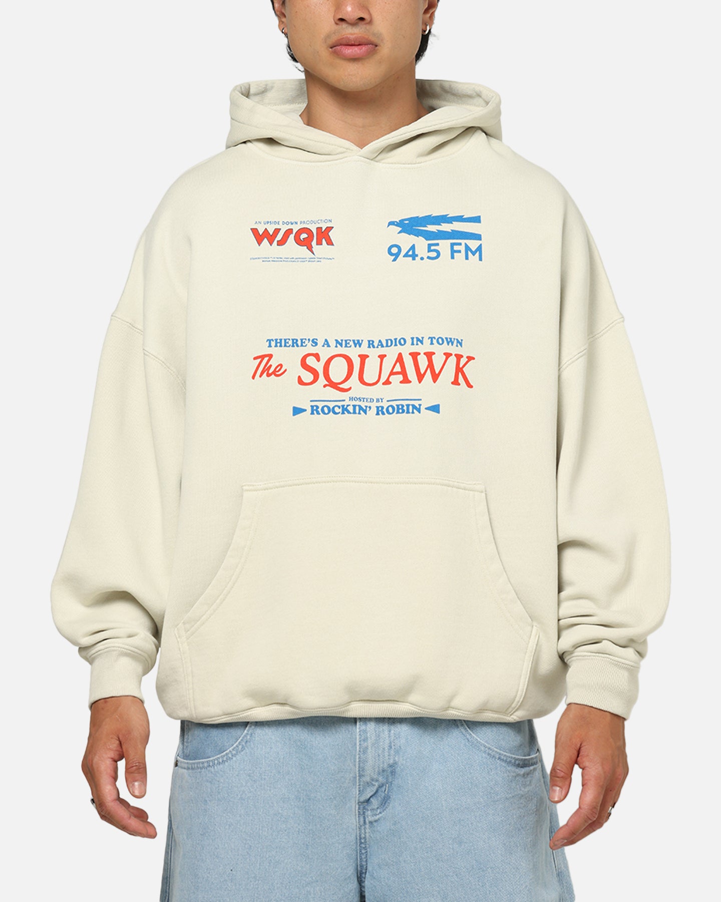73Studio X Stranger Things WSQK Premium Hoodie Grey | Culture Kings NZ