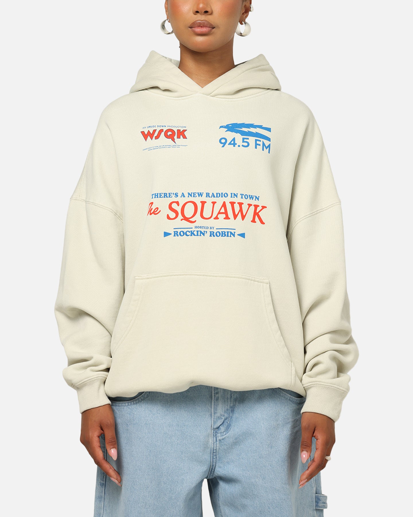 73Studio X Stranger Things WSQK Premium Hoodie Grey | Culture Kings NZ
