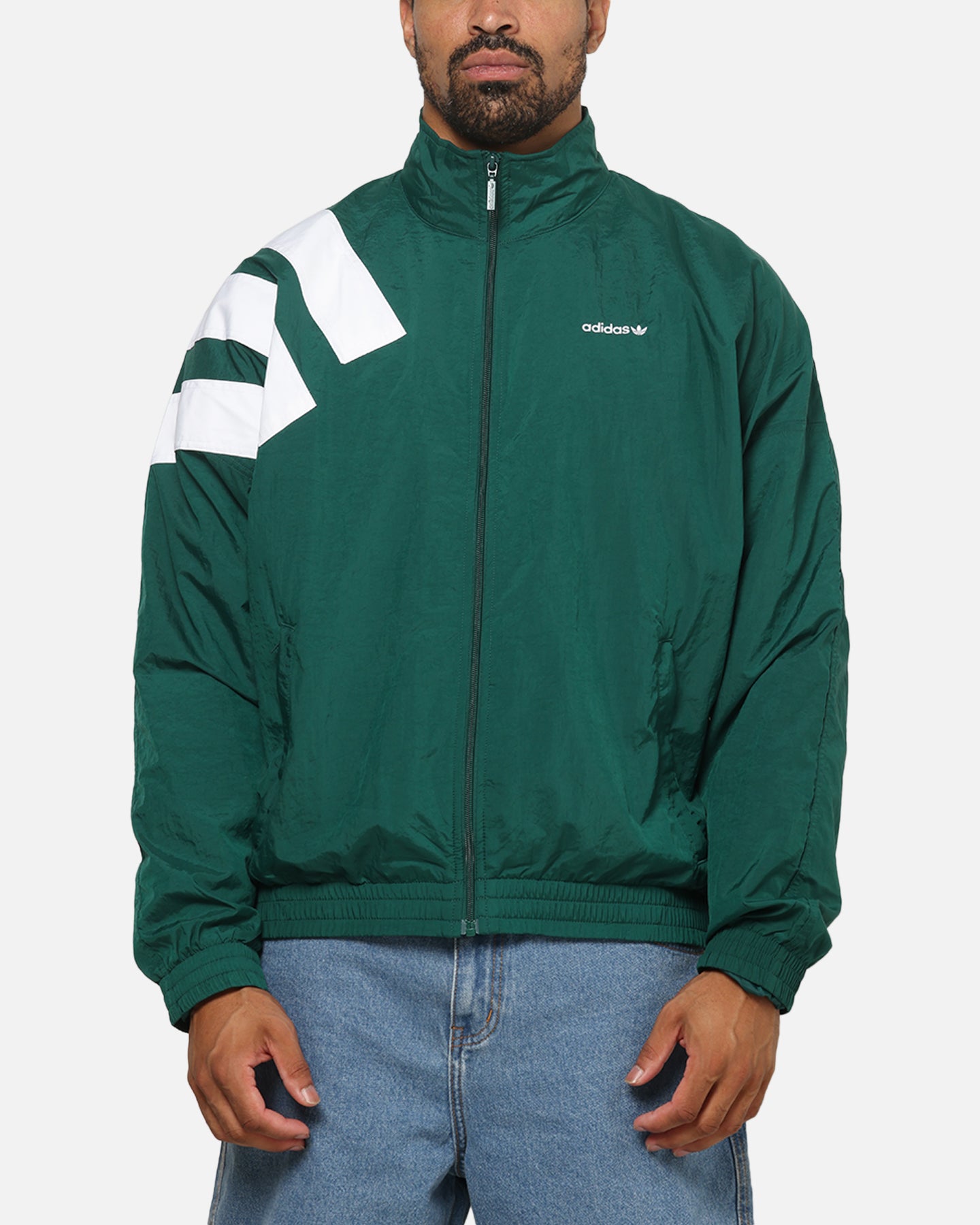 Adidas Archive Blocked Track Top Jacket Green | Culture Kings NZ