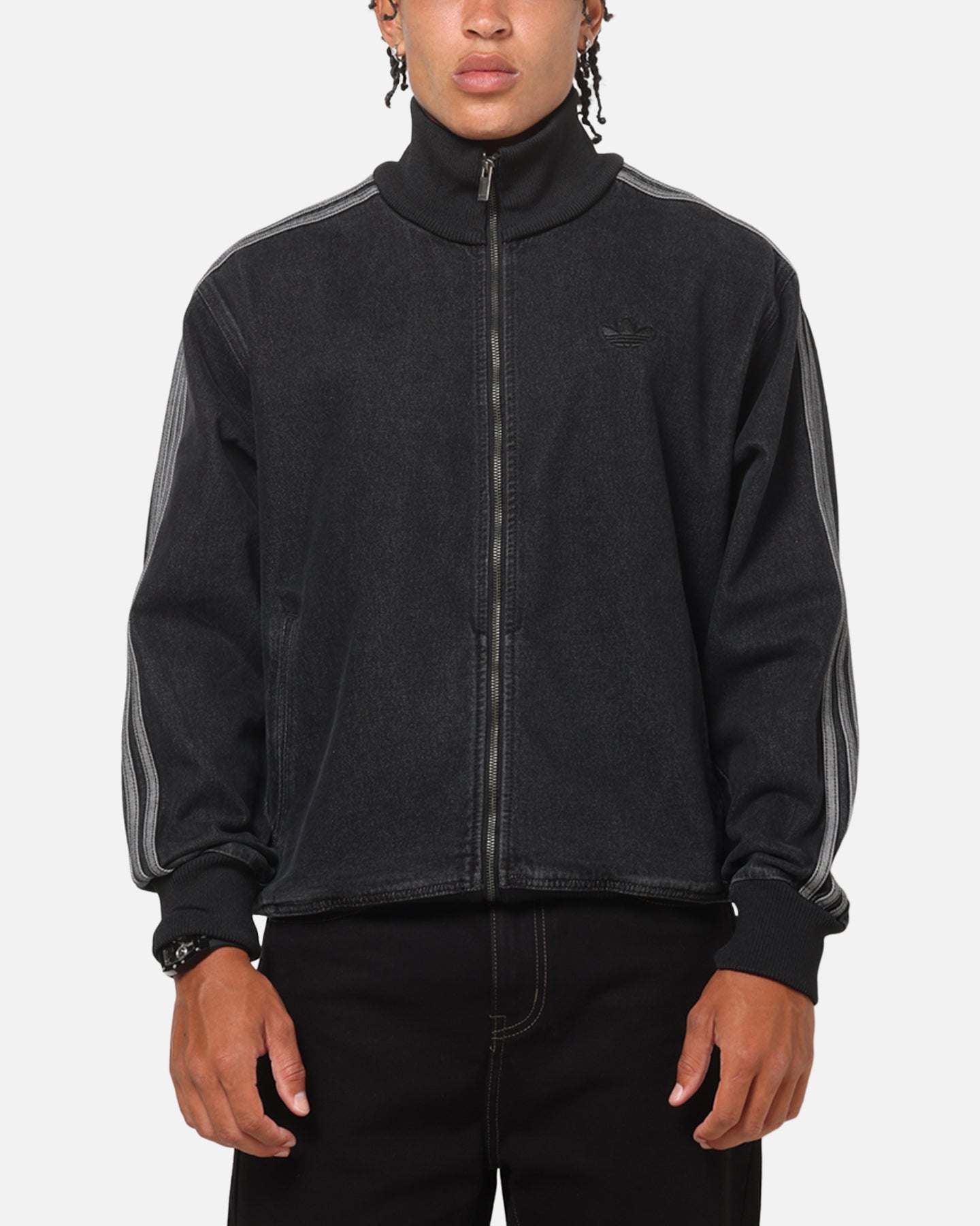 Adidas Adicolor Denim Firebird Track Top Black Denim | Culture Adidas Adicolor Denim Firebird Track Top Black Denim | Culture