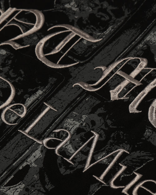 Saint Morta The Cross Boxy T-Shirt Black Acidwash