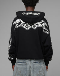 Loiter Dog Pound Airbrush Zip Hoodie Black