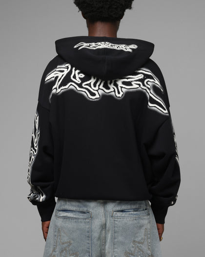Loiter Dog Pound Airbrush Zip Hoodie Black