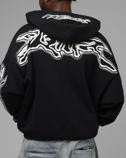 Loiter Dog Pound Airbrush Zip Hoodie Black