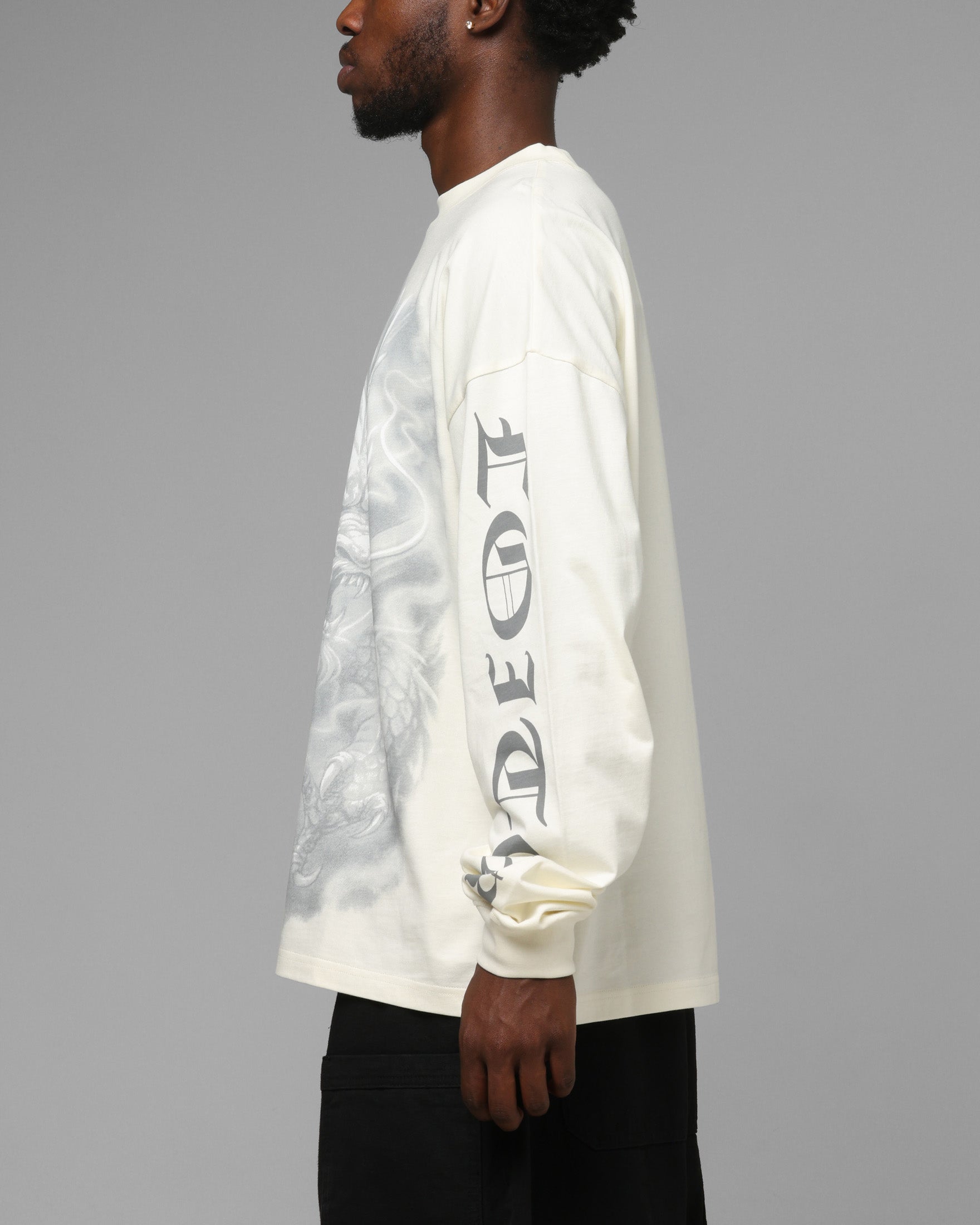 Loiter Drako Airbrish Long Sleeve T-Shirt White | Culture Kings NZ