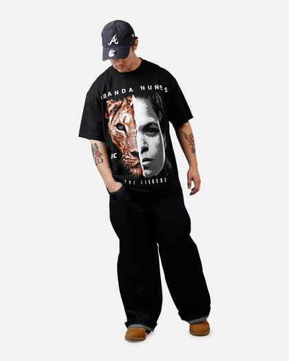 UFC By Culture Kings Amanda Nunes Goat T-Shirt Black Acidwash
