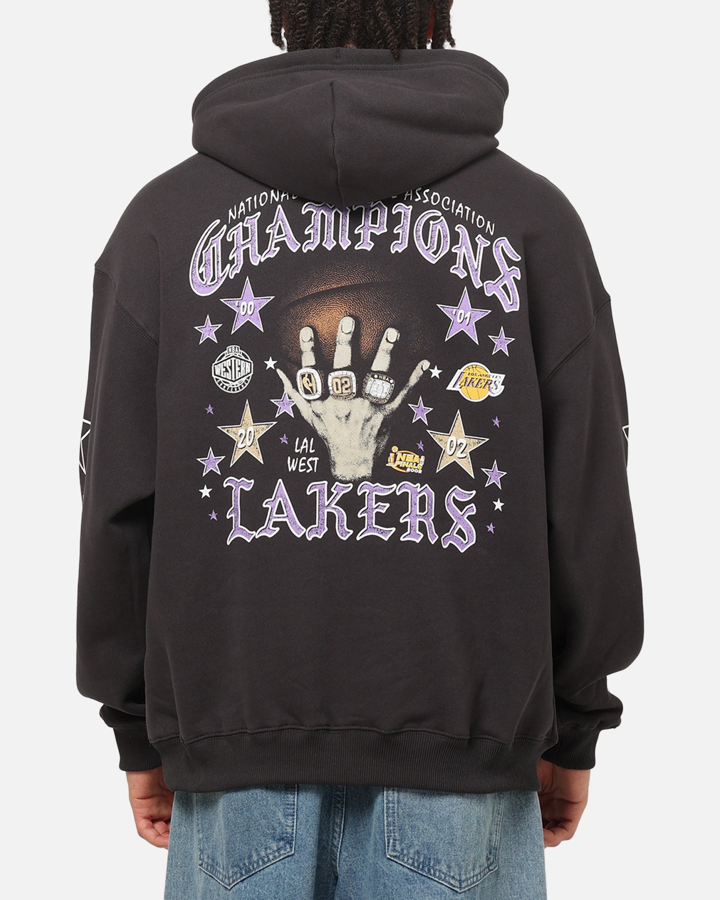 Mitchell & Ness Los Angeles Lakers Blackletter Champs Box Hoodie
