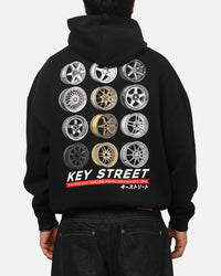 Key Street Wheels Hoodie Black