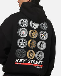 Key Street Wheels Hoodie Black