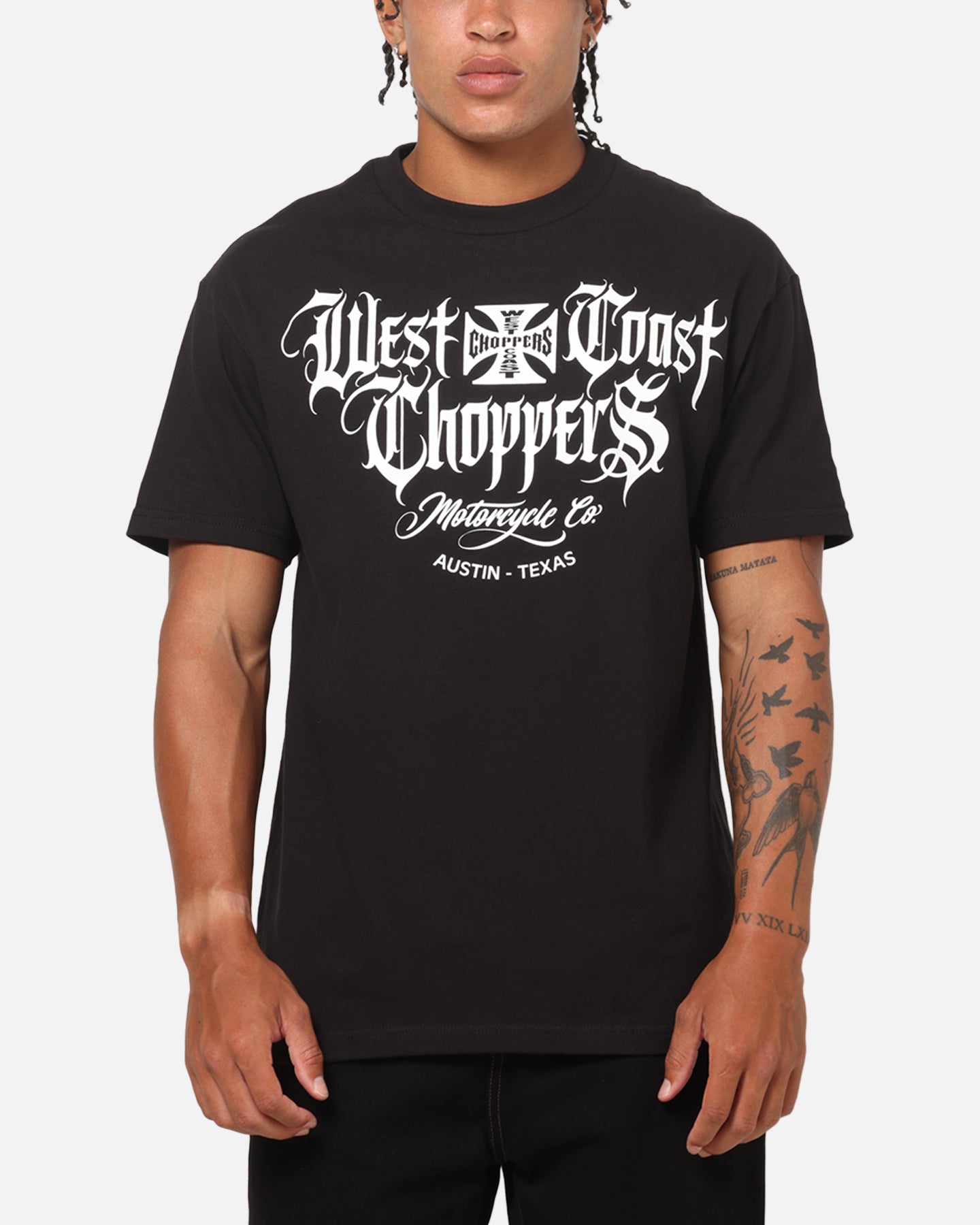 West Coast Choppers Gothic Logo T-Shirt Black | Culture Kings NZ