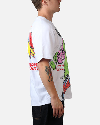 73Studio Marvel The Hulk Lashes Out All Over Print T-Shirt White