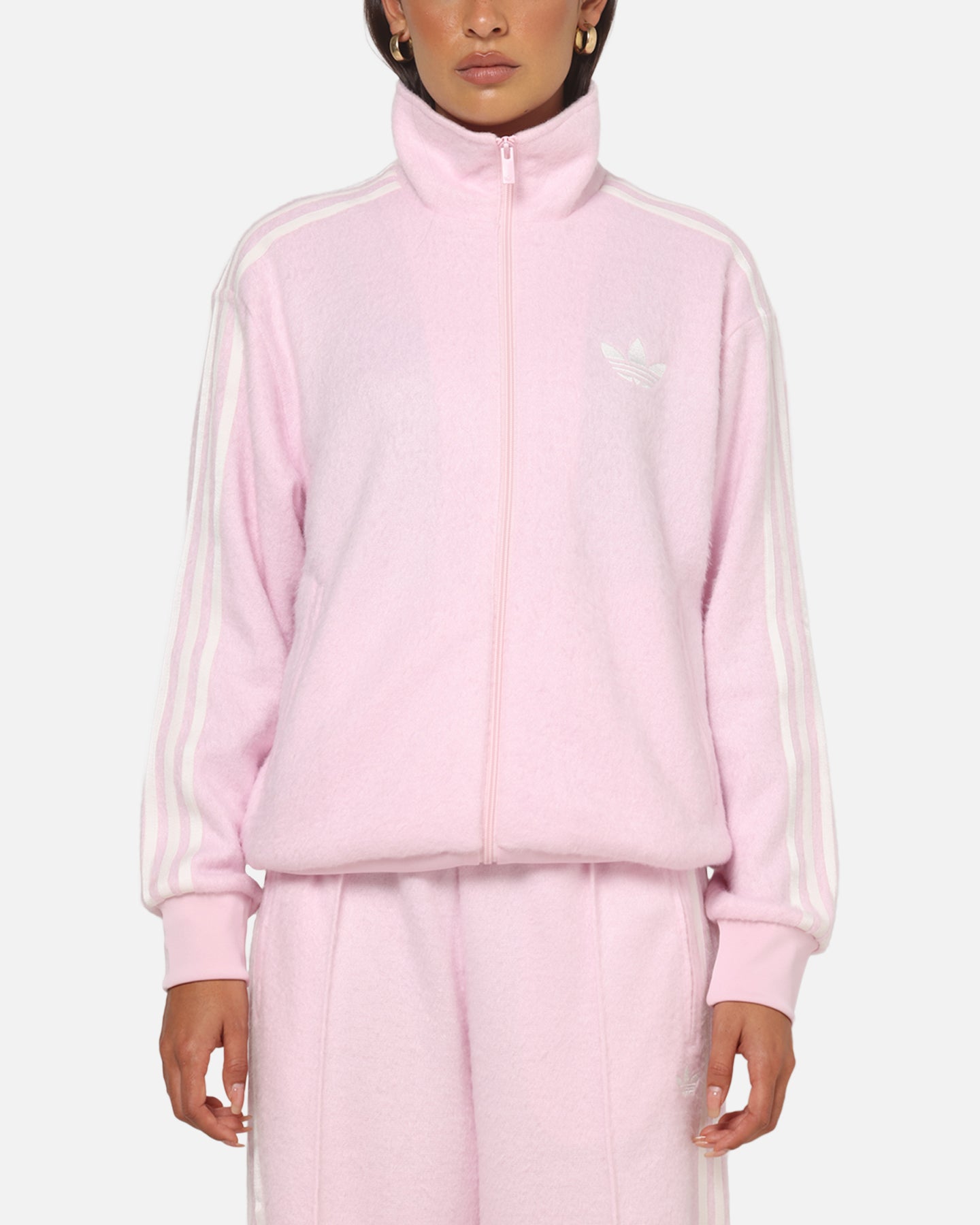 Adidas Women's Mohair Firebird Track Top Clear Pink | Culture Kings NZ