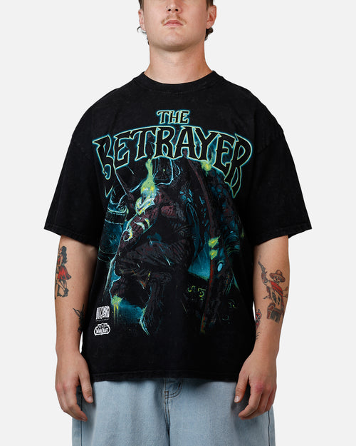 73Studio X Warcraft: The Betrayer V2 T-Shirt Black Acidwash