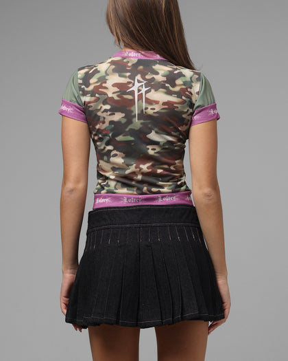 Loiter X One Piece Women's Nami Mesh T-Shirt Green Camo