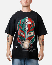 73Studio X WWE Rey Mysterio Independence T-Shirt Black Acidwash
