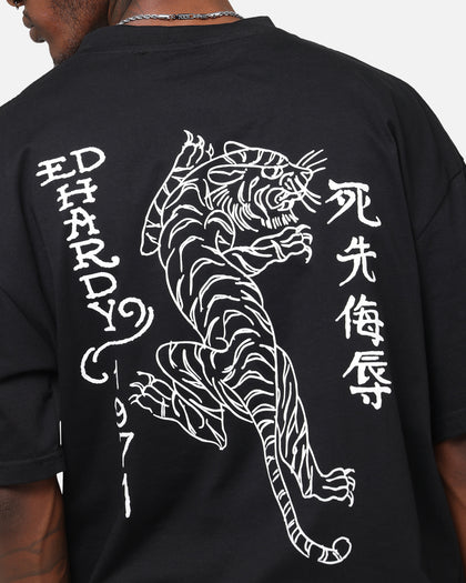 Ed Hardy Tiger Stamp T-Shirt Black
