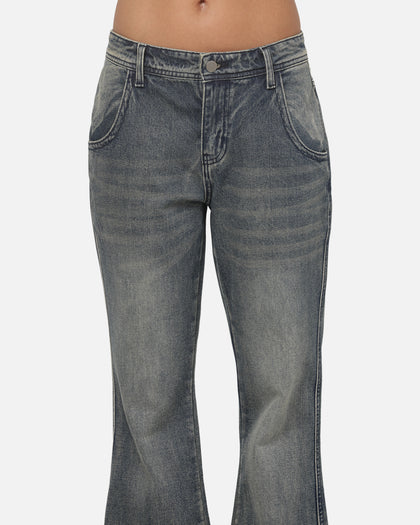 Ed Hardy Faded Bootcut Jeans Dirty Denim