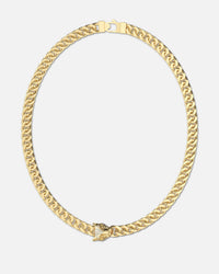 Guess Mainline Panther 21" Crystal Gold Necklace Gold