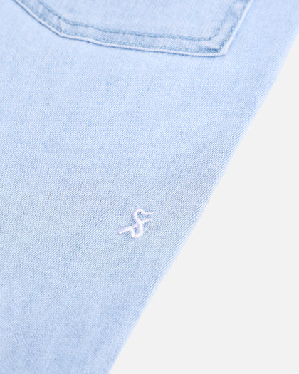 Saint Morta Thrashed Shorts Pale Blue