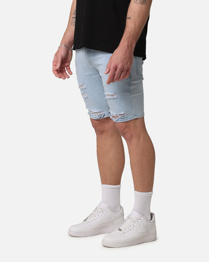 Saint Morta Thrashed Shorts Pale Blue