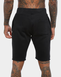 CHAMPION REV WEAVE CUT OFF SCRIPT SHORT BLACK/GOLD