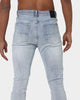Carré Rugueux Distressed Skinny Jeans Light Blue