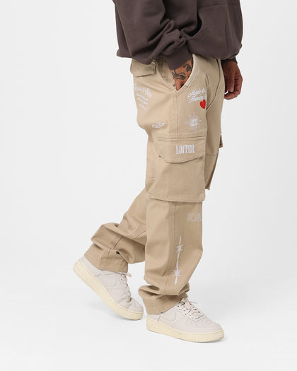 Loiter Sketch Cargo Pants Off White
