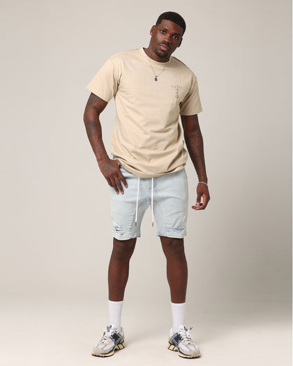Saint Morta Annex Denim Shorts Light Blue