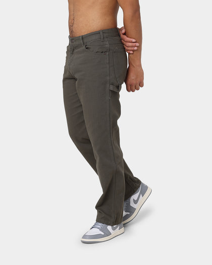 Dickies Relaxed Fit Duck Jeans Rinsed Moss Green