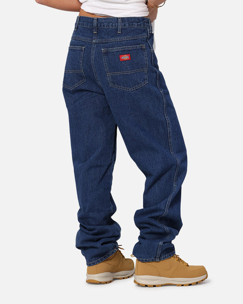 Dickies Relaxed Straight Denim Jeans Stone Washed Indigo