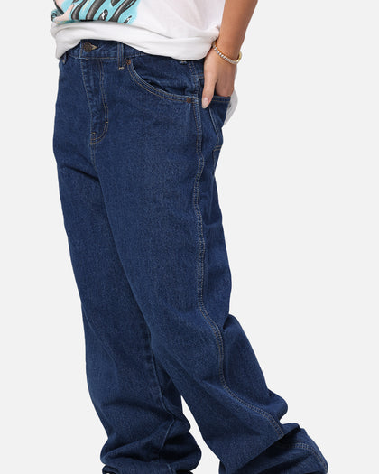 Dickies Relaxed Straight Denim Jeans Stone Washed Indigo
