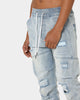 Carré Distressed Premiere Joggers Light Blue