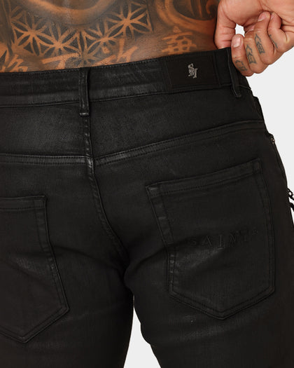 Saint Morta Furious Skinny Jeans Black Wax
