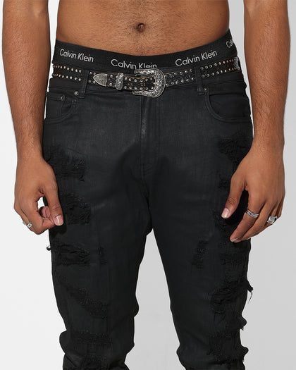 Saint Morta Furious Skinny Jeans Black Wax